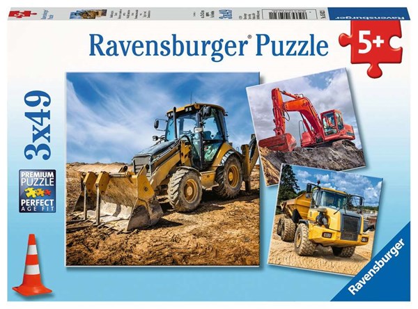 Ravensburger (05032) - "Arbejdsmaskiner" - 49 brikker puslespil