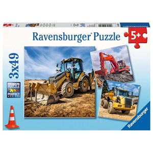 Ravensburger (05032) - "Arbejdsmaskiner" - 49 brikker puslespil