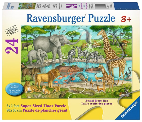 Ravensburger (05542) - "Watering Hole Delight" - 24 brikker puslespil