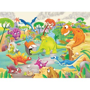 Ravensburger (09516) - "Time Traveling Dinos" - 60 brikker puslespil