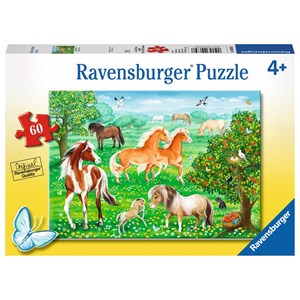 Ravensburger (09639) - "Mustang Meadow" - 60 brikker puslespil