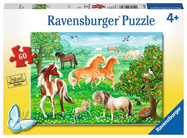 Ravensburger (09639) - "Mustang Meadow" - 60 brikker puslespil