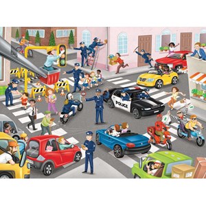 Ravensburger (10401) - "Police Patrol" - 100 brikker puslespil