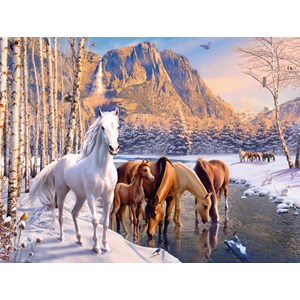 Ravensburger (12690) - "Winter Horses" - 200 brikker puslespil