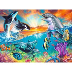 Ravensburger (12900) - "Ocean Dwellers" - 200 brikker puslespil