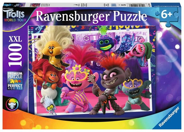 Ravensburger (12912) - "Trolls 2, World Tour" - 100 brikker puslespil