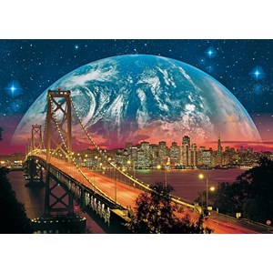 Ravensburger (14953) - "Planet Over San Francisco" - 204 brikker puslespil