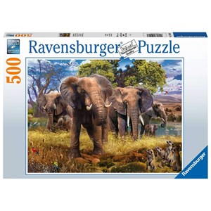 Ravensburger (15040) - "Elephants" - 500 brikker puslespil