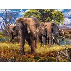 Ravensburger (15040) - "Elephants" - 500 brikker puslespil