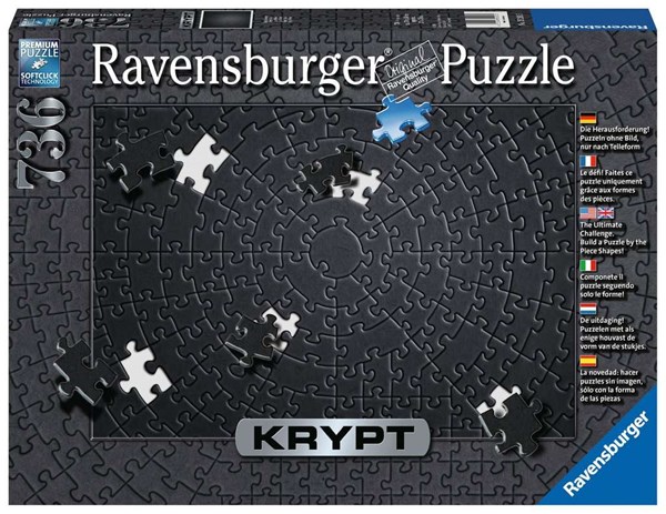 Ravensburger (15260) - "Krypt Black" - 736 brikker puslespil
