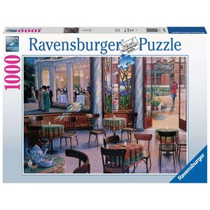 Ravensburger (16449) - "A Café Visit" - 1000 brikker puslespil