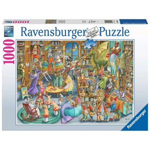 Ravensburger (16455) - "Midnight at The Library" - 1000 brikker puslespil