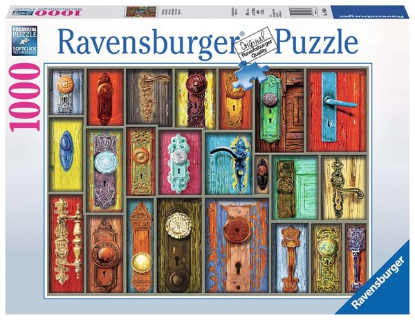 Ravensburger (19863) - "Antique Doorknobs" - 1000 brikker puslespil