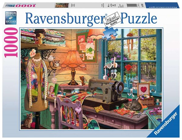 Ravensburger (19892) - "The Sewing Shed" - 1000 brikker puslespil