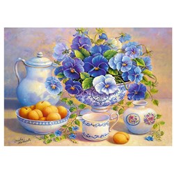 Trefl (10466) - "Blue Bouquet" - 1000 brikker puslespil