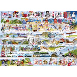 Gibsons (G7100) - Val Goldfinch: "Cream Teas & Queuing" - 1000 brikker puslespil