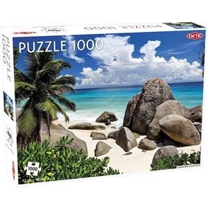 Tactic (55244) - "Carana Beach, Seychelles" - 1000 brikker puslespil