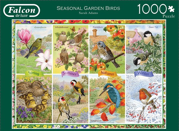 Falcon (11157) - "Seasonal Garden Birds" - 1000 brikker puslespil
