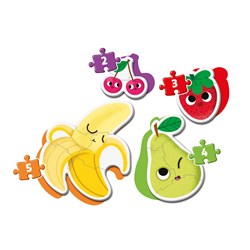 Clementoni (20815) - "My First Puzzle, Fruit and Vegetables" - 2 3 4 5 brikker puslespil