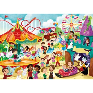 Clementoni (26991) - "Forlystelsespark" - 60 brikker puslespil