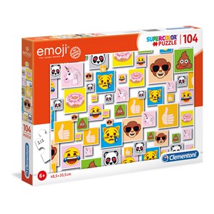 Clementoni (27285) - "Emoji" - 104 brikker puslespil