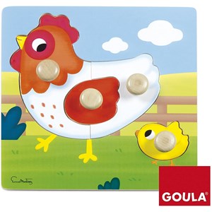 Goula (53052) - "Kylling" - 4 brikker puslespil