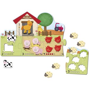 Goula (53438) - "Animal Shapes" - 5 brikker puslespil