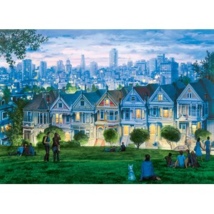 Eurographics (6000-0958) - Eugene Lushpin: "San Francisco, The Seven Sisters" - 1000 brikker puslespil
