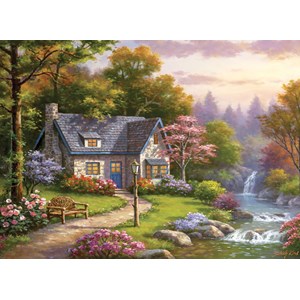 Anatolian (3940) - Sung Kim: "Stonybrook Falls Cottage" - 2000 brikker puslespil