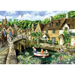 Falcon (11233) - Fiona Osbaldstone: "Castle Combe, Wiltshire" - 1000 brikker puslespil