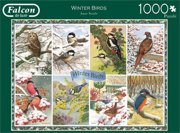 Falcon (11234) - Anne Searle: "Winter Birds" - 1000 brikker puslespil