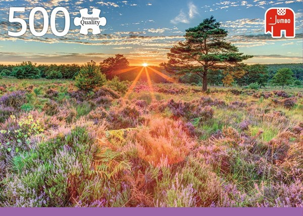 Jumbo (18524) - "Heather at Sunset" - 500 brikker puslespil