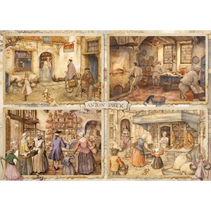 Jumbo (18818) - Anton Pieck: "Bakers from 19th" - 1000 brikker puslespil