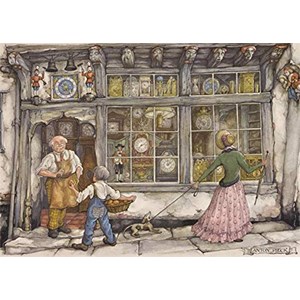 Jumbo (18826) - Anton Pieck: "The Clock Shop" - 1000 brikker puslespil