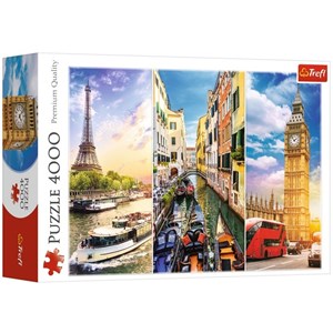 Trefl (45009) - "A Journey through Europe" - 4000 brikker puslespil