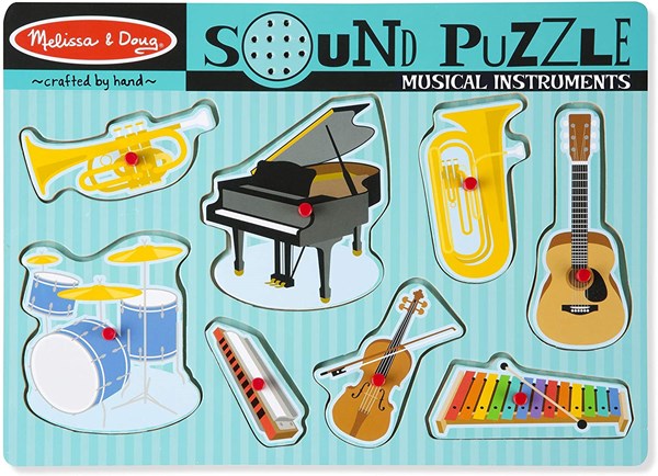 Melissa and Doug (10732) - "Lyd Puslespil, Med Musikinstrumenter" - 7 brikker puslespil