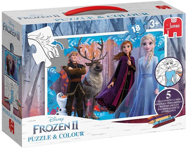 Jumbo (19749) - "Disney Frozen 2" - 18 brikker puslespil