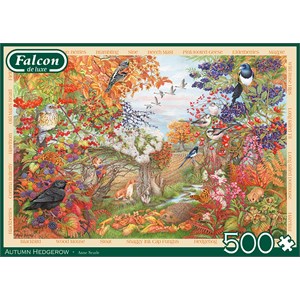 Falcon (11270) - Anne Searle: "Autumn Hedgerow" - 500 brikker puslespil