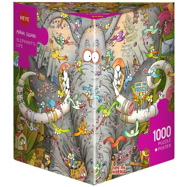 Heye (29921) - Marino Degano: "Elephant’s Life" - 1000 brikker puslespil