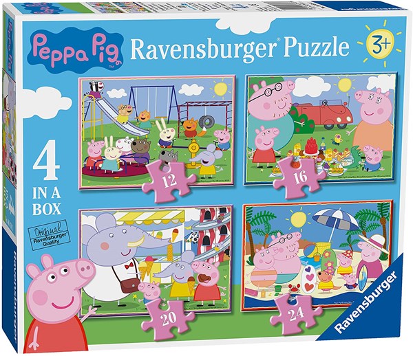 Ravensburger (6958) - "Peppa Pig" - 12 16 20 24 brikker puslespil