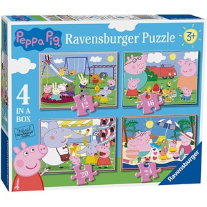 Ravensburger (6958) - "Peppa Pig" - 12 16 20 24 brikker puslespil
