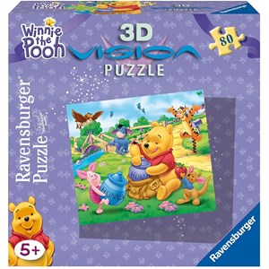 Ravensburger (09121) - "Winnie the Pooh and His Honey" - 80 brikker puslespil