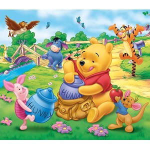 Ravensburger (09121) - "Winnie the Pooh and His Honey" - 80 brikker puslespil