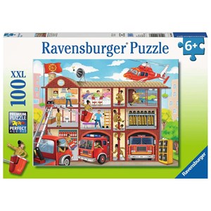 Ravensburger (10404) - "Fire Station" - 100 brikker puslespil