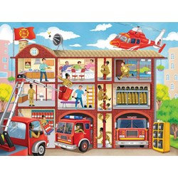 Ravensburger (10404) - "Fire Station" - 100 brikker puslespil