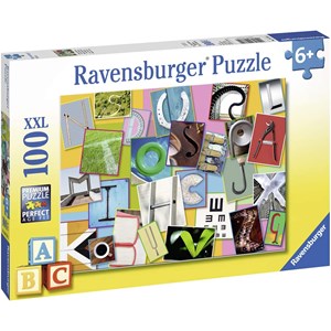 Ravensburger (10761) - "Funny alphabet" - 100 brikker puslespil