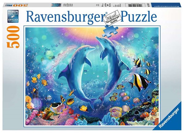 Ravensburger (14811) - "Dolphins" - 500 brikker puslespil
