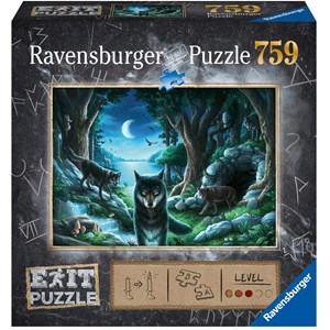 Ravensburger (15028) - "EXIT The Curse of the Wolves (in German)" - 759 brikker puslespil