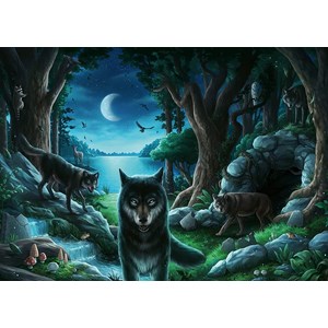 Ravensburger (15028) - "EXIT The Curse of the Wolves (in German)" - 759 brikker puslespil