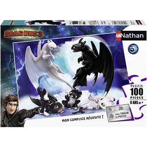 Nathan (86767) - "Dragons" - 100 brikker puslespil